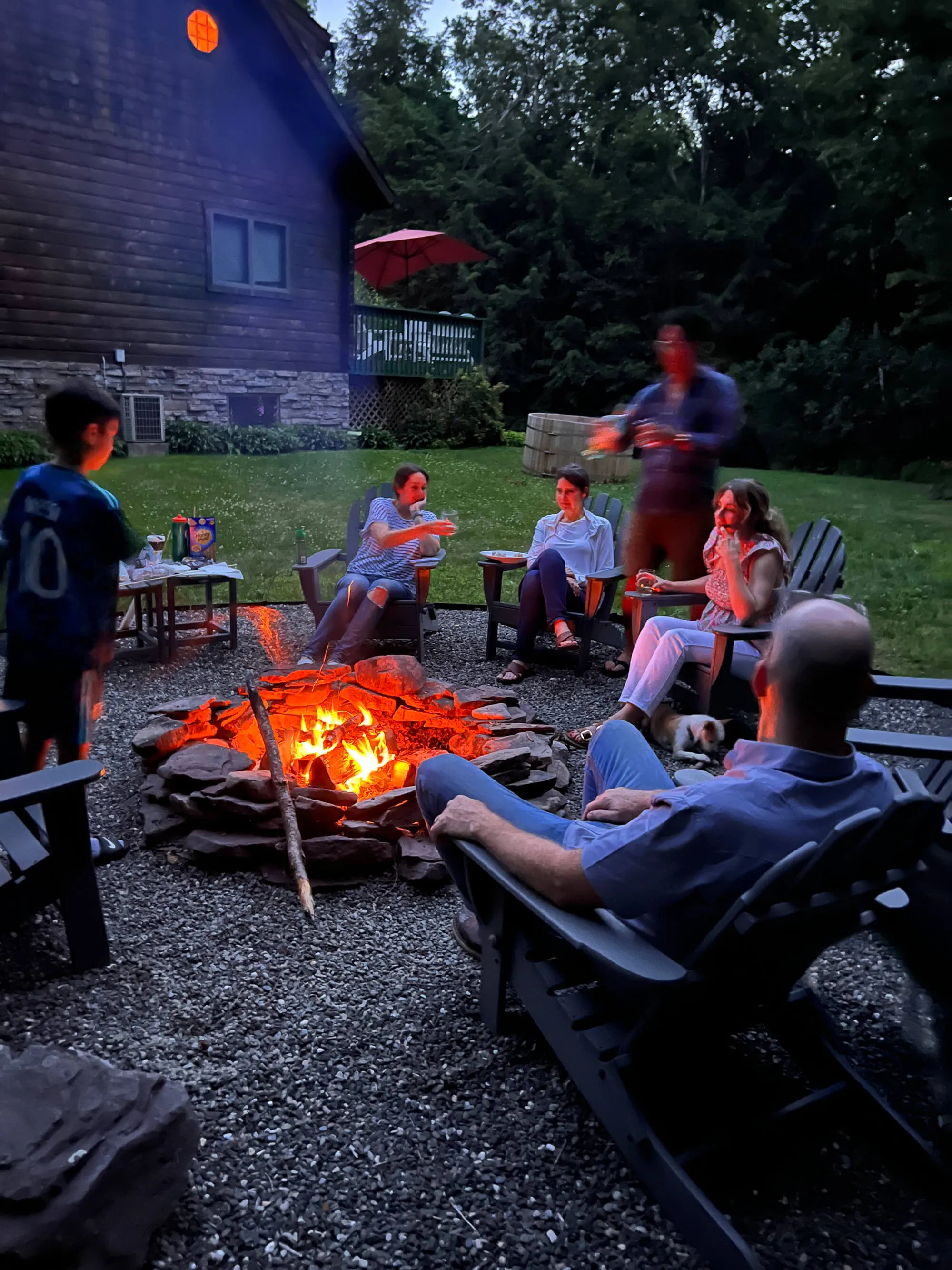 Picture of Summer members hanging out with their friends at their home